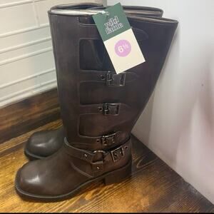 Wild Fable Brown Buckle Tall Boots SIze 6.5